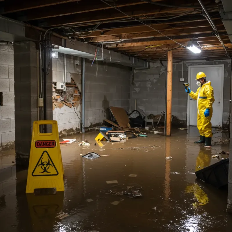 Flooded Basement Electrical Hazard in Eclectic, AL Property